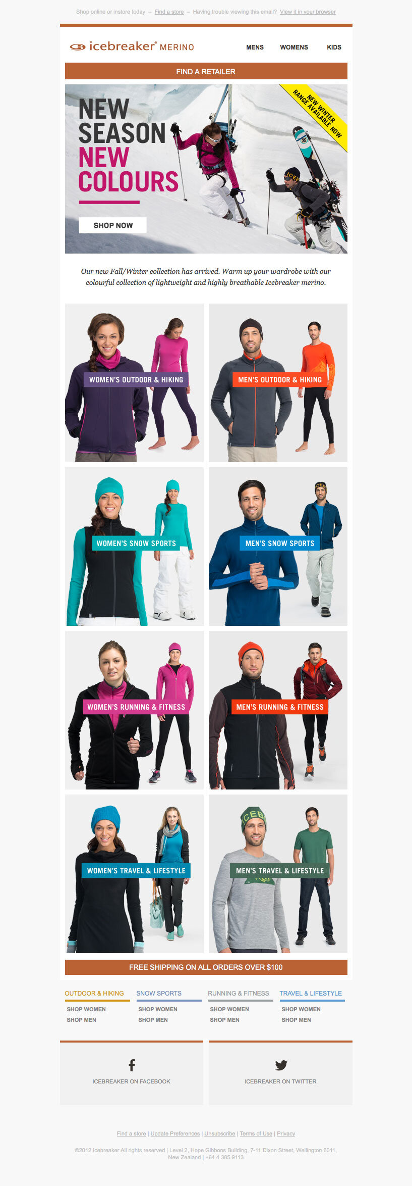 Icebreaker email marketing design sample — image 14 of 28 in page order